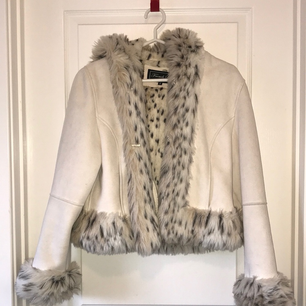 French Spy Faux Fur Coat